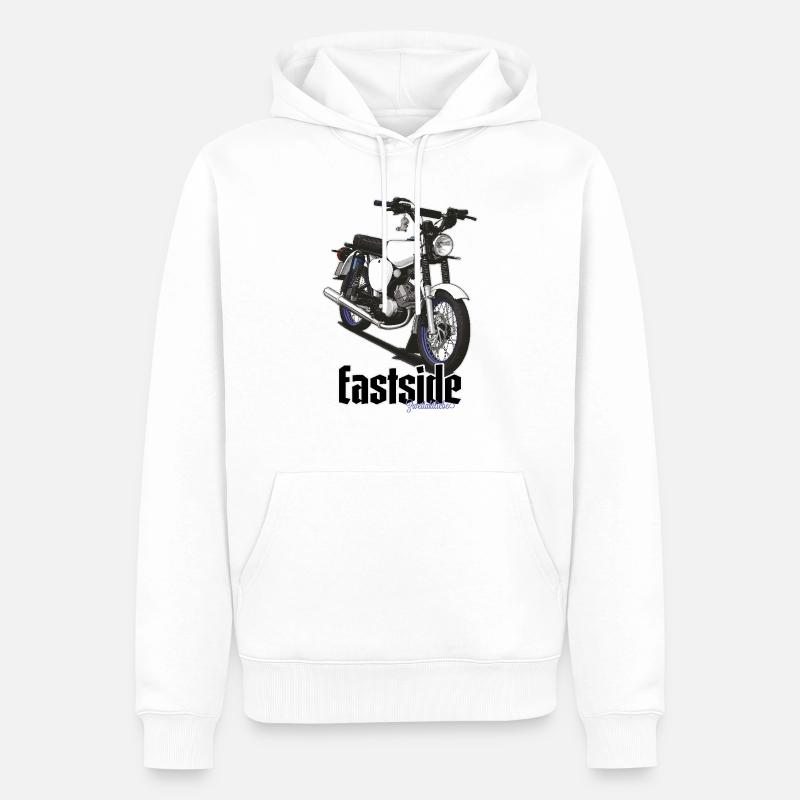 S51 (blanc) // Illustration - Sweat à capuche Premium bio Homme - blanc