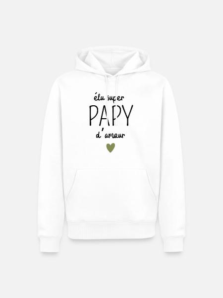 Gewählter Super-Opa der Liebe - Männer Premium Bio Hoodie - Weiß