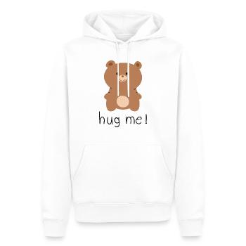 hug me 1 - Männer Premium Bio Hoodie - Weiß - Vorne - Nico (187cm)