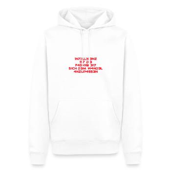 Intelligenz ist die Fähigkeit Cooler Spruch Mathe - Männer Premium Bio Hoodie - Weiß - Vorne - Nico (187cm)