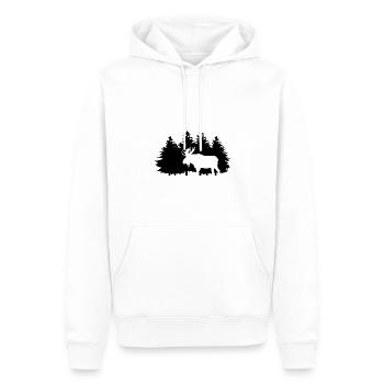 Elk in Forest - Männer Premium Bio Hoodie - Weiß - Vorne - Nico (187cm)