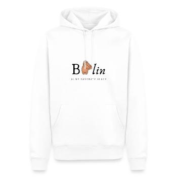 Berlin is my favorite place Stadt Berlin Bär - Männer Premium Bio Hoodie - Weiß - Vorne - Nico (187cm)