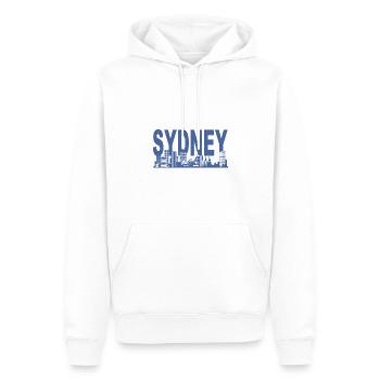 Sydney Skyline - Männer Premium Bio Hoodie - Weiß - Vorne - Nico (187cm)
