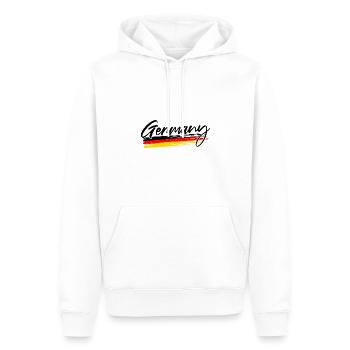 Deutschland Trikot Fußball Flagge Fussball Sport - Männer Premium Bio Hoodie - Weiß - Vorne - Nico (187cm)