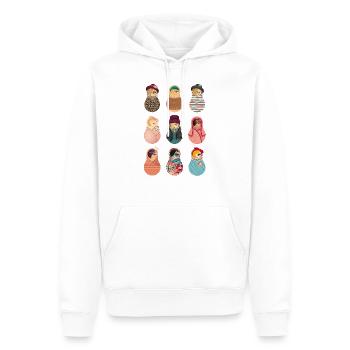 Matroschka Babes 2 - Männer Premium Bio Hoodie - Weiß - Vorne - Nico (187cm)