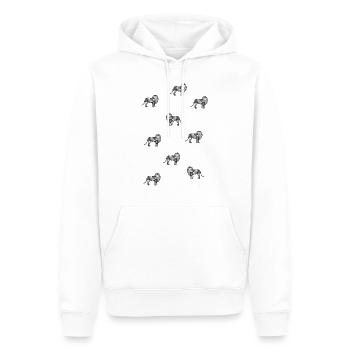 Stark wie ein Löwe- Die Hüter von Orbis - Männer Premium Bio Hoodie - Weiß - Vorne - Nico (187cm)