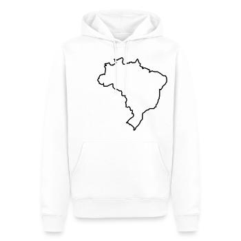 Brésil / / Coupe du Monde 2014 / / Football - Sweat à capuche Premium bio Homme - blanc - Devant - Nico (187cm)