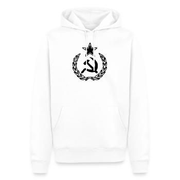 udssr - Männer Premium Bio Hoodie - Weiß - Vorne - Nico (187cm)