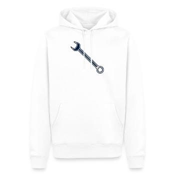 clé - Sweat à capuche Premium bio Homme - blanc - Devant - Nico (187cm)