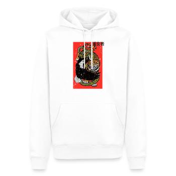 Tiger Snake Eagle - Männer Premium Bio Hoodie - Weiß - Vorne - Nico (187cm)