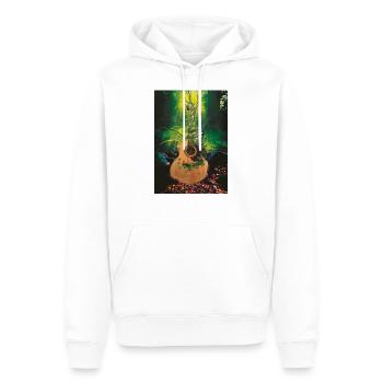 Akustische Natur - Männer Premium Bio Hoodie - Weiß - Vorne - Nico (187cm)