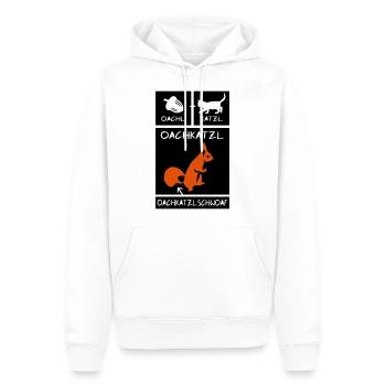 Eichhörnchen - Oachkatzlschwoaf - Männer Premium Bio Hoodie - Weiß - Vorne - Nico (187cm)