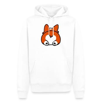 Sweet Corgi Butt Dog - Men’s Premium Organic Hoodie - white - Front - Nico (187cm)