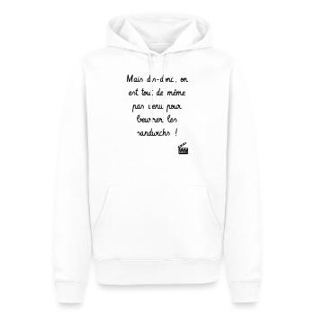 Les Tontons Flingueurs ! Réplique culte - Humour - Sweat à capuche Premium bio Homme - blanc - Devant - Nico (187cm)