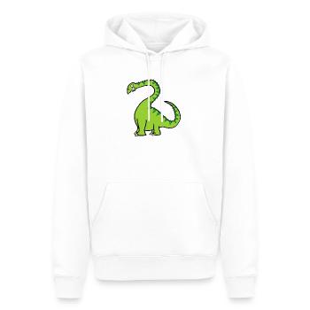 Diplodocus vert - Dinosaure mignon - Sweat à capuche Premium bio Homme - blanc - Devant - Nico (187cm)