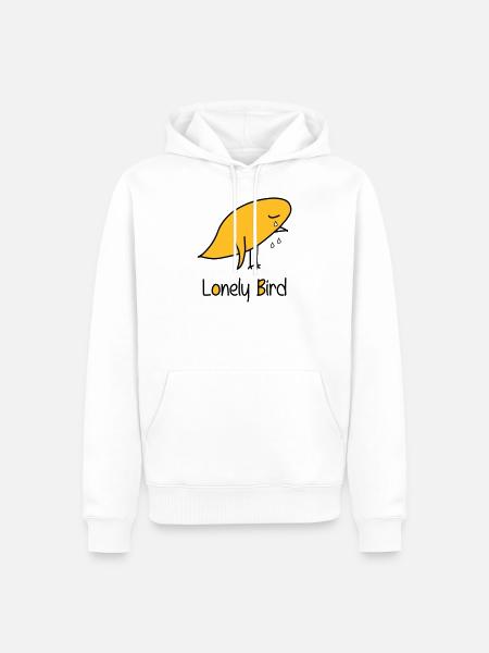 Lonely Bird - Men’s Premium Organic Hoodie - white