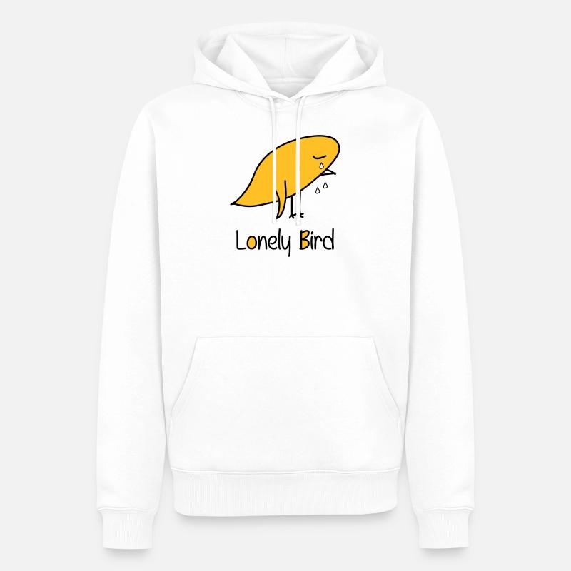 Einsamer Vogel - Männer Premium Bio Hoodie - Weiß