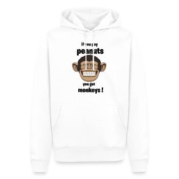 Peanuts final - Men’s Premium Organic Hoodie - white - Front - Nico (187cm)