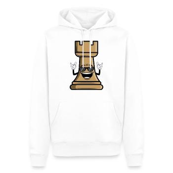 Chess piece tower gift for chess players - Men’s Premium Organic Hoodie - white - Front - Nico (187cm)