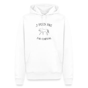 Meilleure vente j peux pas j ai CHEVAL - Sweat à capuche Premium bio Homme - blanc - Devant - Nico (187cm)