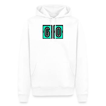 60. 60. GEBURTSTAG. Geburtstag 60 Jahre - Männer Premium Bio Hoodie - Weiß - Vorne - Nico (187cm)