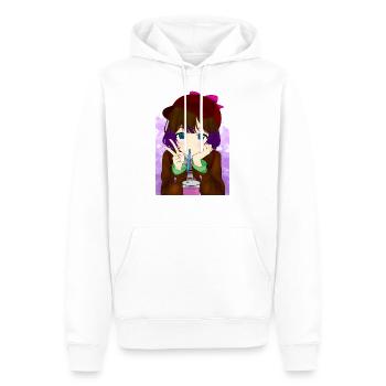 Cute Anime drinking Girl - Männer Premium Bio Hoodie - Weiß - Vorne - Nico (187cm)