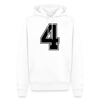 4 nombre de maillots - Sweat à capuche Premium bio Homme - blanc - Devant - Nico (187cm)