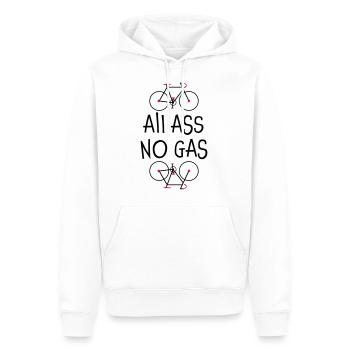 Tous Ass Non Gaz - chemise non seulement pour les cyclistes - Sweat à capuche Premium bio Homme - blanc - Devant - Nico (187cm)