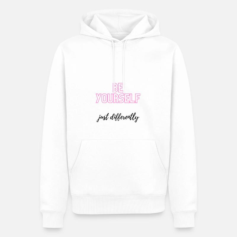 Soyez vous-même, mais différemment - Sweat à capuche Premium bio Homme - blanc