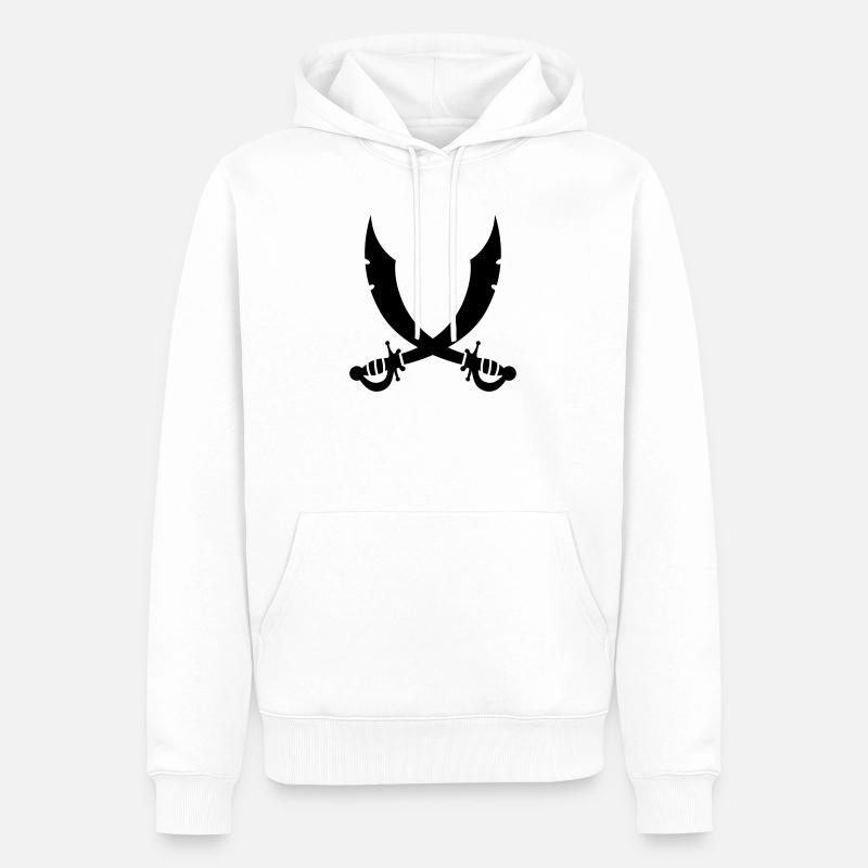 épées - Sweat à capuche Premium bio Homme - blanc