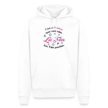 Mädchen / Fee / Prinzessin / Baby - Männer Premium Bio Hoodie - Weiß - Vorne - Nico (187cm)