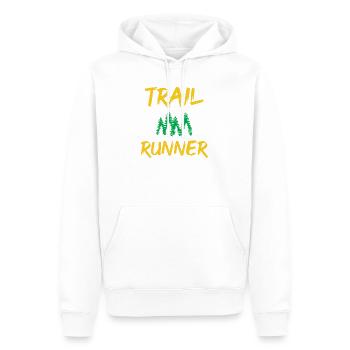 Trail Runner - Männer Premium Bio Hoodie - Weiß - Vorne - Nico (187cm)