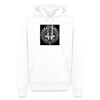 Wolf - Männer Premium Bio Hoodie - Weiß - Vorne - Nico (187cm)