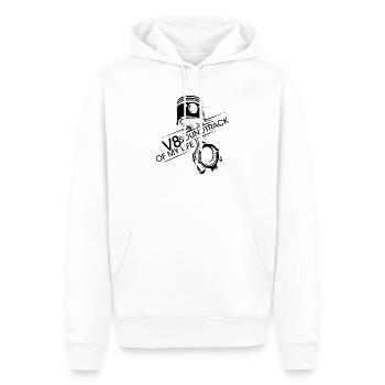 V8 Kolben Soundtrack Motor musclecar Musik icon - Männer Premium Bio Hoodie - Weiß - Vorne - Nico (187cm)