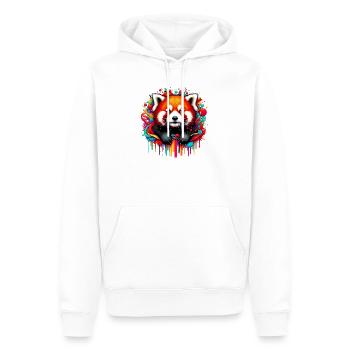 Petit panda - Sweat à capuche Premium bio Homme - blanc - Devant - Nico (187cm)
