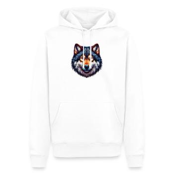 Loup - Sweat à capuche Premium bio Homme - blanc - Devant - Nico (187cm)