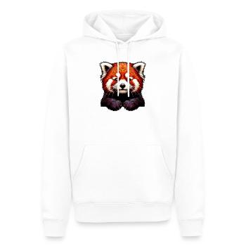 Petit panda - Sweat à capuche Premium bio Homme - blanc - Devant - Nico (187cm)