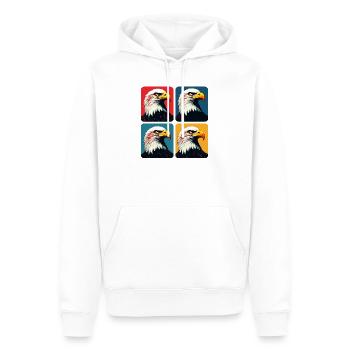 Pygargue à tête blanche - Sweat à capuche Premium bio Homme - blanc - Devant - Nico (187cm)