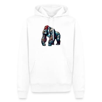 Gorilla - Männer Premium Bio Hoodie - Weiß - Vorne - Nico (187cm)