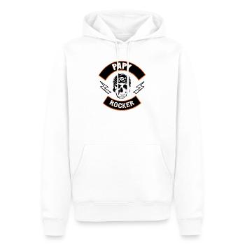 Papy rocker - Sweat à capuche Premium bio Homme - blanc - Devant - Nico (187cm)