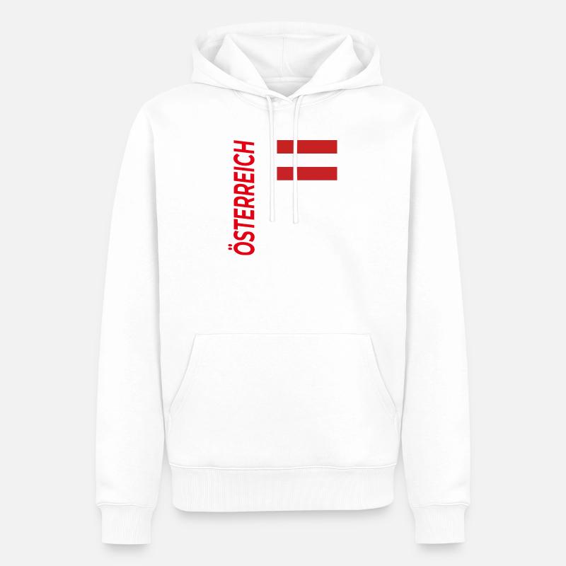 Großglockner - Sweat à capuche Premium bio Homme - blanc