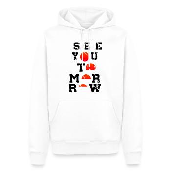 See You Tomorrow Inspiration Art Japon - Sweat à capuche Premium bio Homme - blanc - Devant - Nico (187cm)