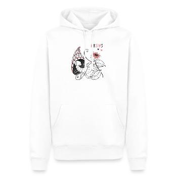 Signe du zodiaque Cancer - Sweat à capuche Premium bio Homme - blanc - Devant - Nico (187cm)
