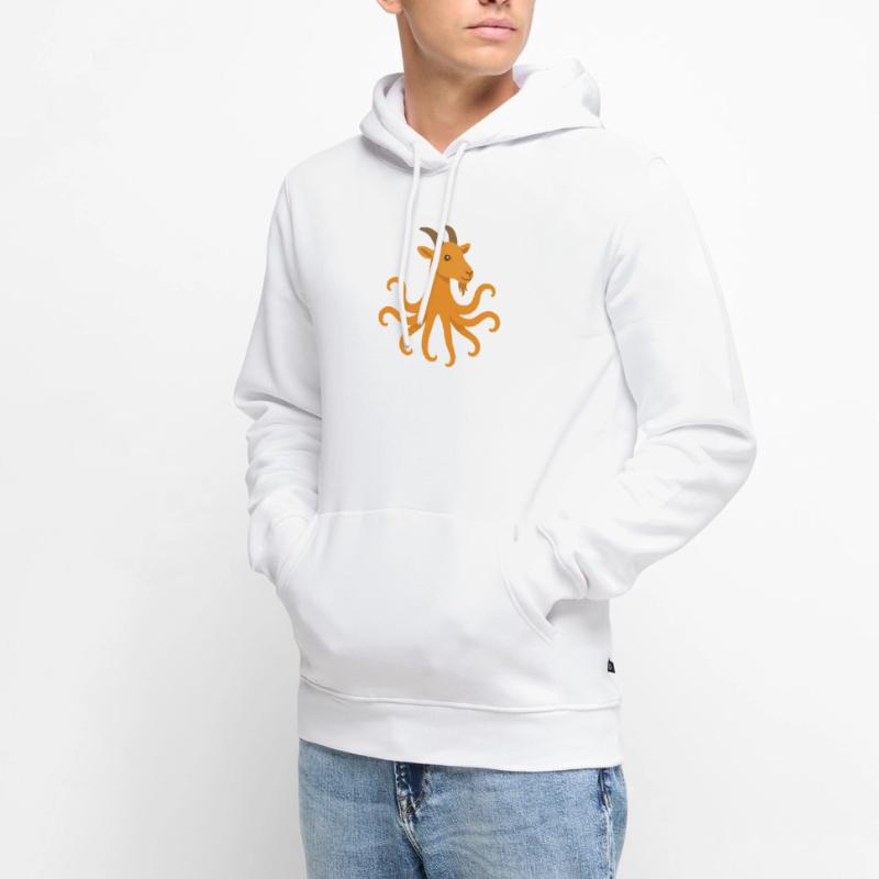 Der Oktopus oder Ziegen-Oktopus Männer Premium Bio Hoodie