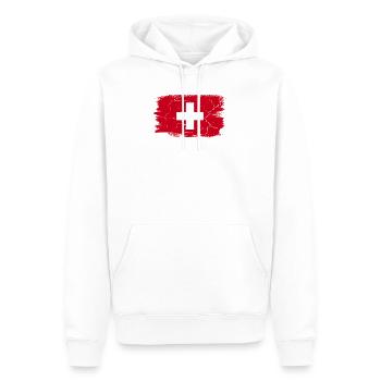 Zürich - Männer Premium Bio Hoodie - Weiß - Vorne - Nico (187cm)