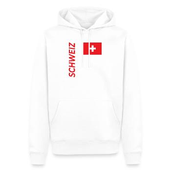 Davos - Männer Premium Bio Hoodie - Weiß - Vorne - Nico (187cm)