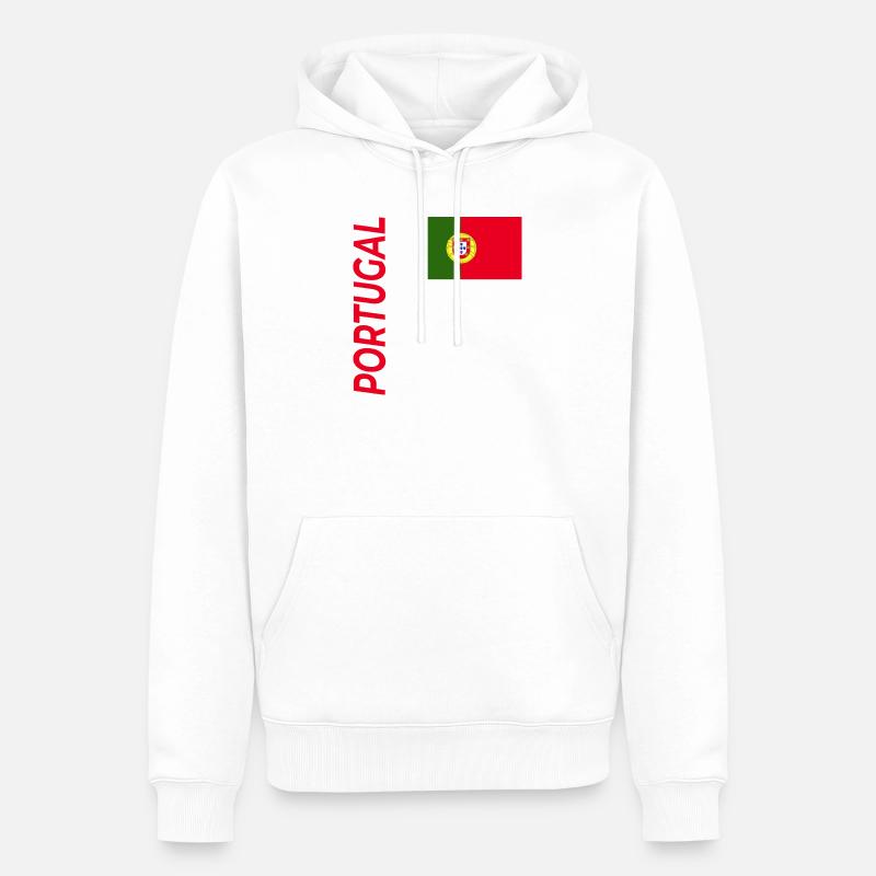 Albufeira - Sweat à capuche Premium bio Homme - blanc