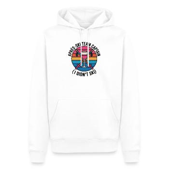 Capitaine d’équipe après ski : drôle Je n’ai pas skié - Sweat à capuche Premium bio Homme - blanc - Devant - Nico (187cm)