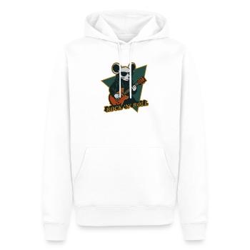 Maus mit Gitarre Cooles Cartoon - Männer Premium Bio Hoodie - Weiß - Vorne - Nico (187cm)