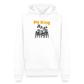 Pit King, Mosh Monarch! - Männer Premium Bio Hoodie - Weiß - Vorne - Nico (187cm)